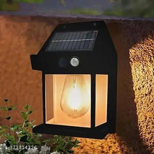 Lámpara de pared para exteriores con carga solar